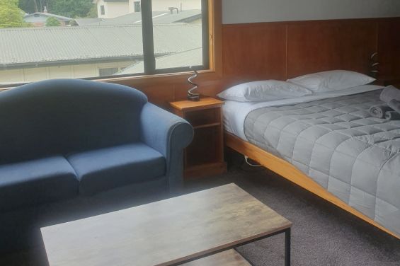 Upstairs Studio with Balcony sofa